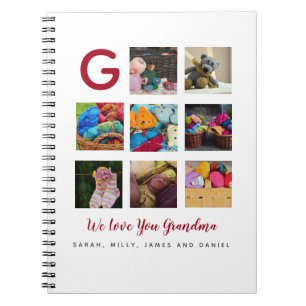Grandmas編み物ジャーナルADD Own Photos and文字 ノートブック