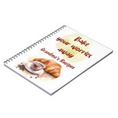 Grandma's Baking Recipe Book Organizer Kitchen  ノートブック (左側)