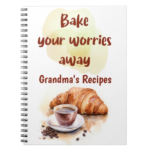 Grandma's Baking Recipe Book Organizer Kitchen  ノートブック (正面)