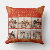 Grandma's Christmas Custom Elegant Photo Collage クッション (正面)