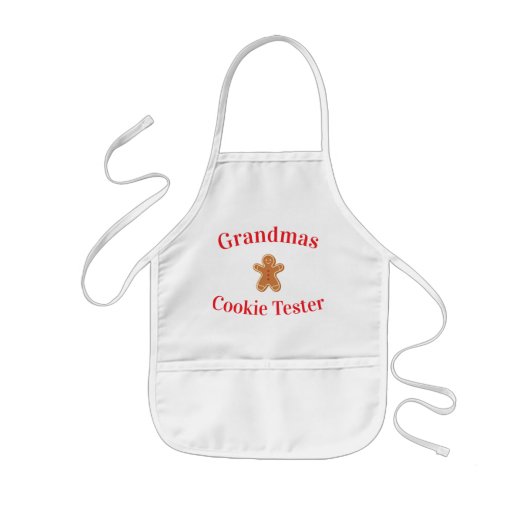 Grandmas Cookie Tester Gingerbread Man Apron 子供用エプロン (正面)
