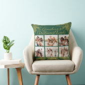 Grandma's Custom Elegant Christmas Photo Collage クッション (椅子)