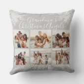 Grandma's Custom Elegant Christmas Photo Collage クッション (裏面)