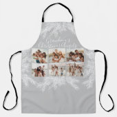 Grandma's Custom Photo Collage Elegant Christmas  エプロン (正面)