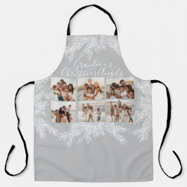 Grandma's Custom Photo Collage Elegant Christmas エプロン