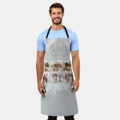 Grandma's Custom Photo Collage Elegant Christmas  エプロン (着用した状態)