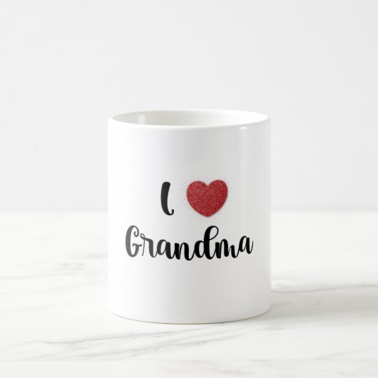 Grandma's Day I Love Grandma Heart Explosion Gift コーヒーマグカップ (中央)