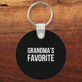 Grandma's Favorite Family Baby Granhild Quote  キーホルダー (正面)
