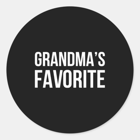 Grandma's Favorite Family Baby Granhild Quote  ラウンドシール (正面)