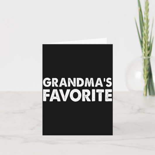 Grandma's Favorite Funny Grandparent Granhild Vint カード (正面)