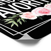 Grandma's Favorite Grandparent Granhild Humor Flor ポスター (角)