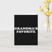 Grandmas Favorite Granhild Funny Grandson Granddau カード (黄色い花)