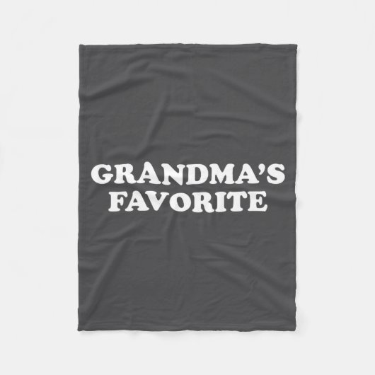 Grandmas Favorite Granhild Funny Grandson Granddau フリースブランケット (正面)