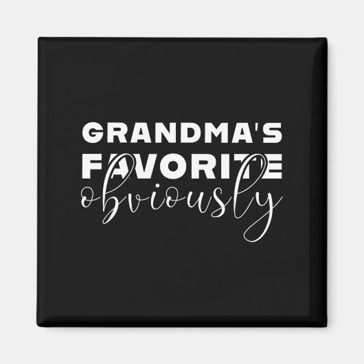 Grandma's Favorite T, Grandson Or Granddaughter マグネット (正面)
