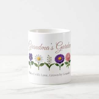 Grandma's Garden Crochet Style Birth Flower Mug コーヒーマグカップ