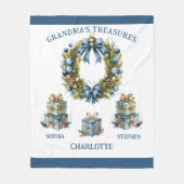 Grandma's Grandkids Names Blanket フリースブランケット (正面)