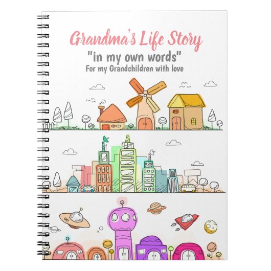Grandmas JournalでGrandkidsのライフストーリーを記録 ノートブック (正面)