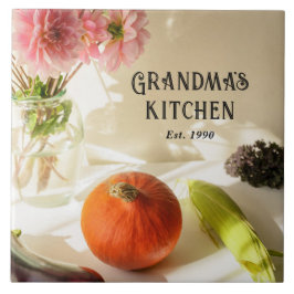Grandma's Kitchen Personalized Ceramic Tile Gift タイル