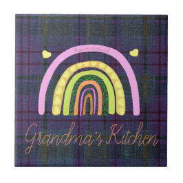 Grandma's Kitchen Rainbow 'Happiness is Homemade'  タイル