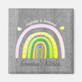Grandma's Kitchen Rainbow 'Happiness is Homemade' マグネット