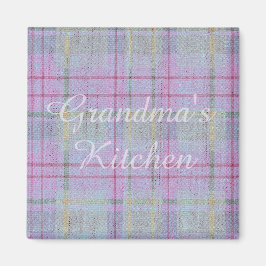 Grandma's Kitchen Weathered Lavender Plaid  マグネット