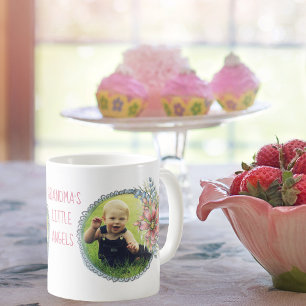 Grandma's Little Angels Custom Photo Coffee Mug コーヒーマグカップ