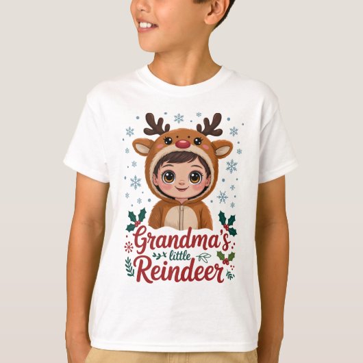 Grandma's Little Reindeer Christmas Gifts Tシャツ (正面)
