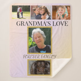 Grandma's Love Family & Pet Tribute シェルパブランケット