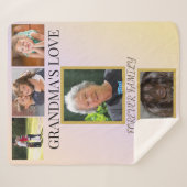 Grandma's Love Family & Pet Tribute シェルパブランケット (正面(横))