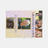 Grandma's Love & Forever Family Tribute フリースブランケット (正面(横))