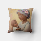 Grandma's loving look wool design クッション (裏面)