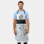 Grandma's Personalized Christmas Doodle Baking エプロン (着用した状態)