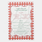 Grandmas Recipe Red Gingham Family Keepsake キッチンタオル (縦)
