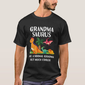 GrandmasaurusおばあちゃんSaurus女性恐竜家族 Tシャツ