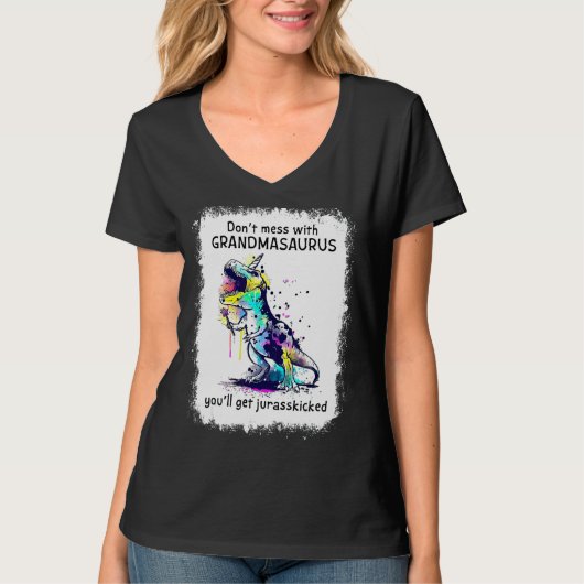 Grandmasaurusを台無しにするなジュラスキーを得る Tシャツ (正面)