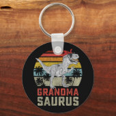 Grandmasaurus T Rex Dinosaur Grandma Saurus Family キーホルダー (正面)