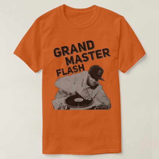 Grandmaster Flashの説明 Tシャツ (デザイン正面)