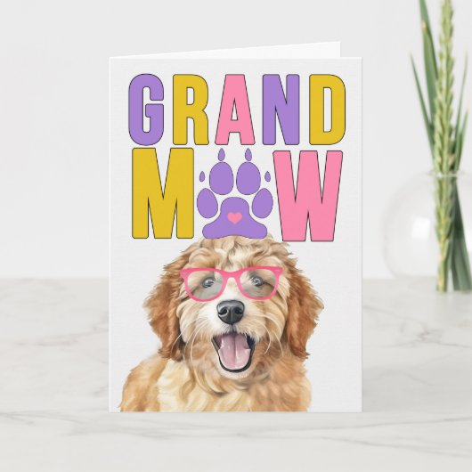 GrandMAW Goldendoodle DOG祖父母おもしろいの日 シーズンカード (正面)