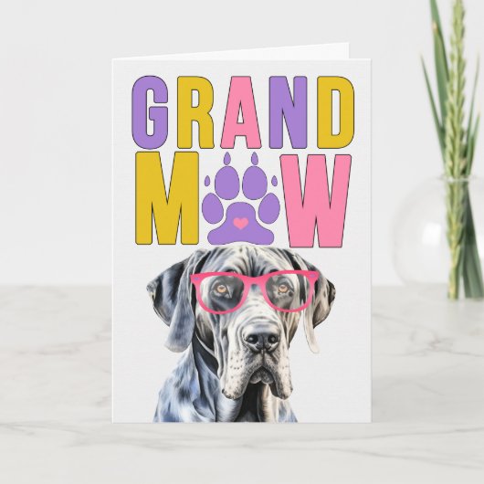 GrandMAW Great Dane GrandDOG祖父母の日 シーズンカード (正面)