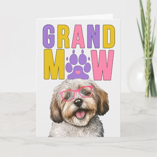GrandMAW Havanese DOG おもしろい祖父母の日 シーズンカード (正面)