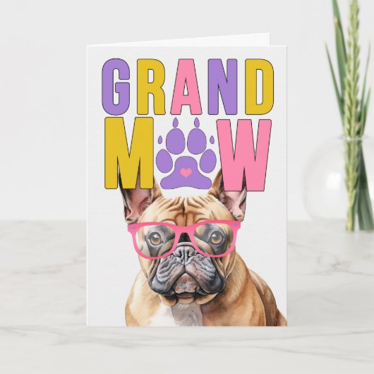 GrandMAW Tan Frenchie GrandDOG祖父母の日 シーズンカード (正面)