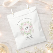 Grandmelenial Botanical Monogram Baby Shower  フェイバーバッグ (クリップ留めされた状態)