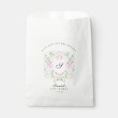 Grandmelenial Botanical Monogram Baby Shower  フェイバーバッグ (正面)