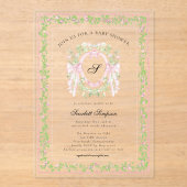 Grandmellinial Botanical Bow Crest  アクリル招待状 (正面)