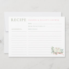 Grandmillenial Love Birds Shower Recipe Card 招待状
