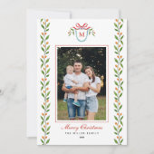 Grandmillenial Monogram photo Christmas card シーズンカード (正面)