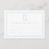 GrandmillennialおよびRSVPエレガントカード エンクロージャーカード (正面)