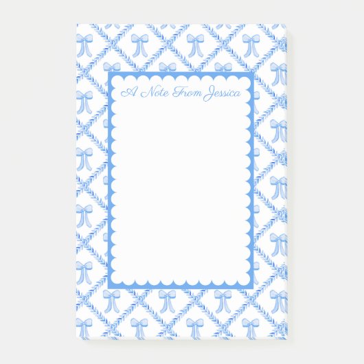 Grandmillennial Bowsカスタマイズ可能メモ帳 ポストイット (正面)