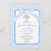 Grandmillennial Chinoiserie Pumpkin Bridal Shower 招待状 (正面/裏面)