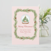 Grandmillennial Christmas Garland & Pinecone シーズンカード (スタンド正面)